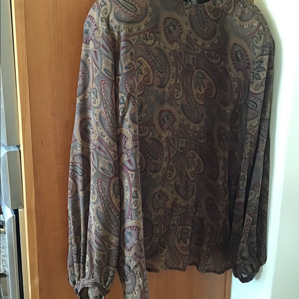 Vintage paisley Linda Allard for Ellen Tracy blouse.